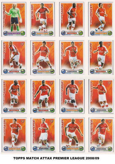 ARSENAL - LAGSETT "SUPERLOT" - MATCH ATTAX - 9 LAGSETT