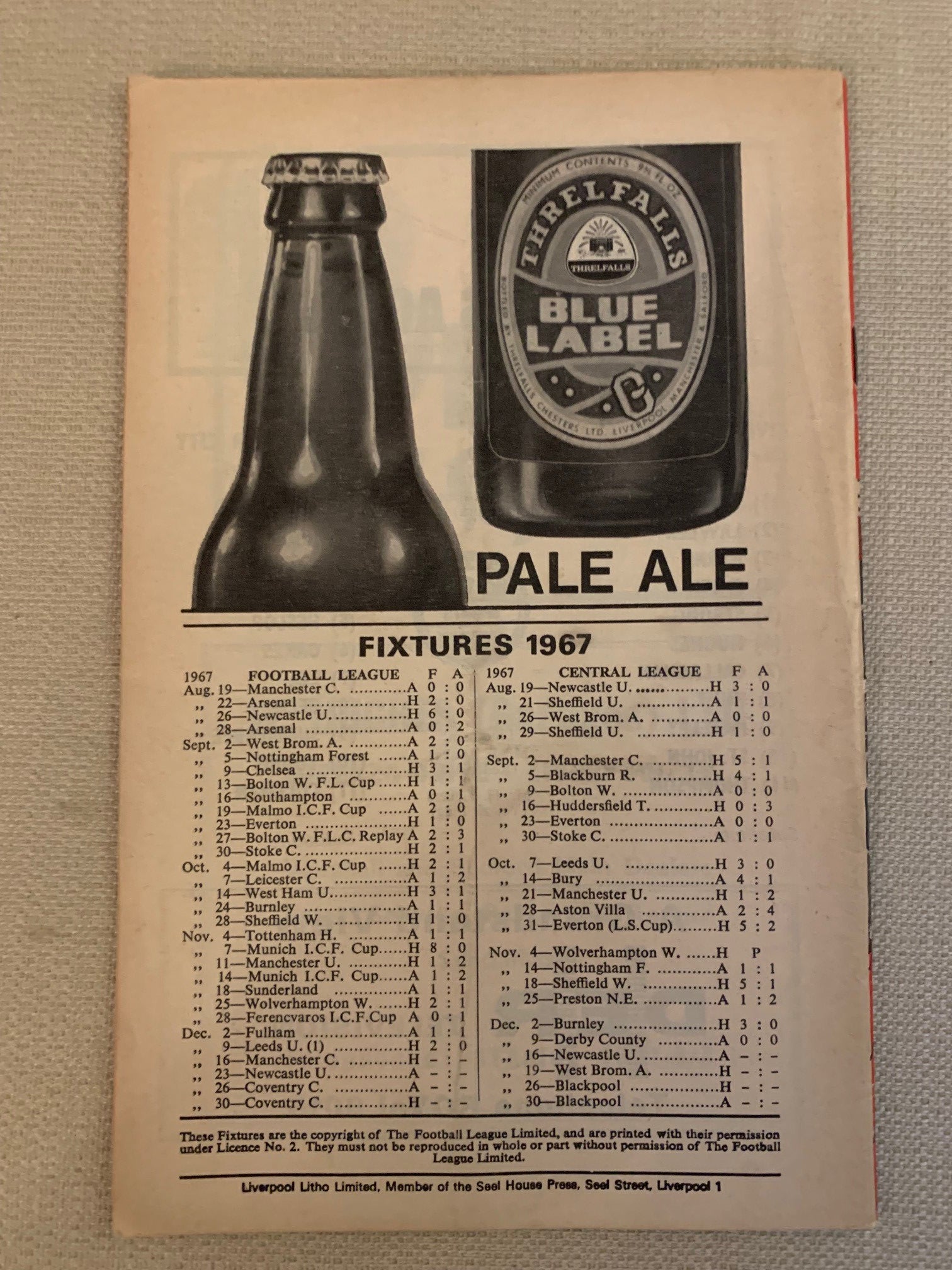 1967-16.12 - LIVERPOOL VS  MANCHESTER CITY