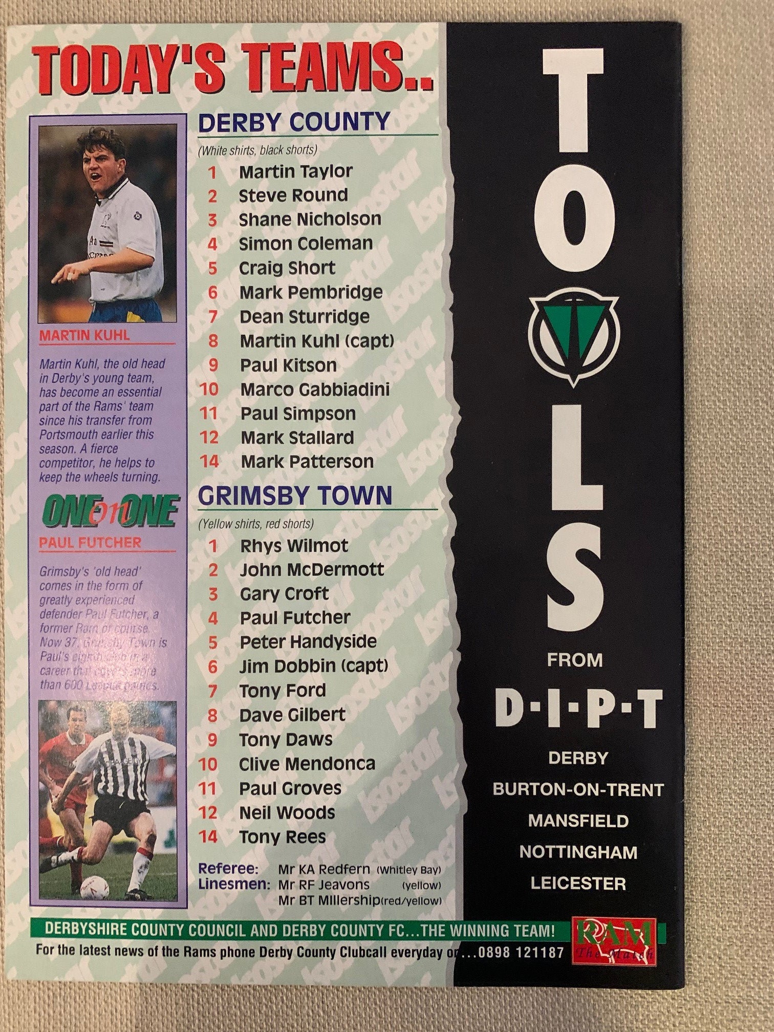 1993-17.04 - DERBY COUNTY VS GRIMSBY TOWN