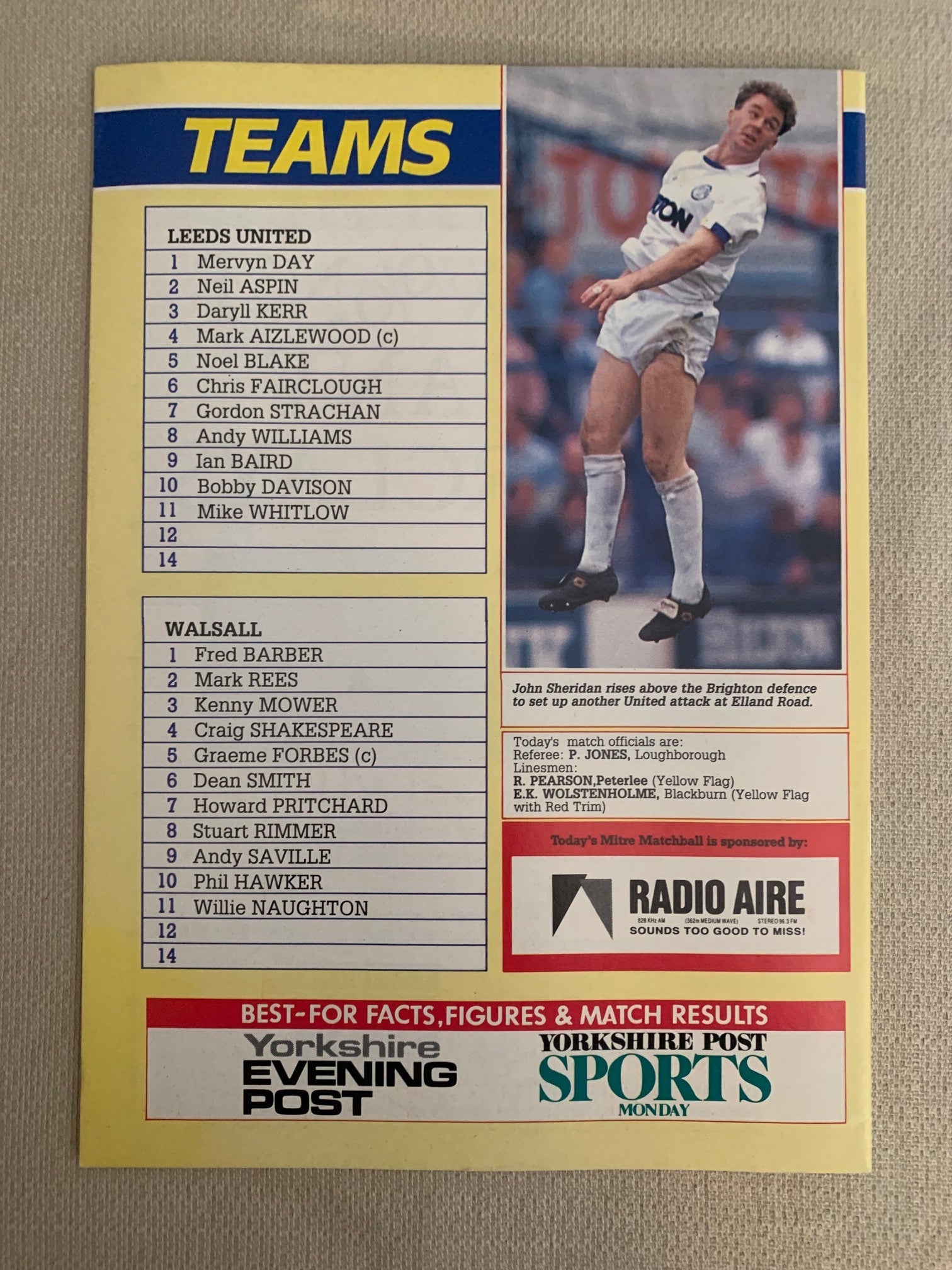 1989-01.05 - LEEDS UNITED VS WALSALL