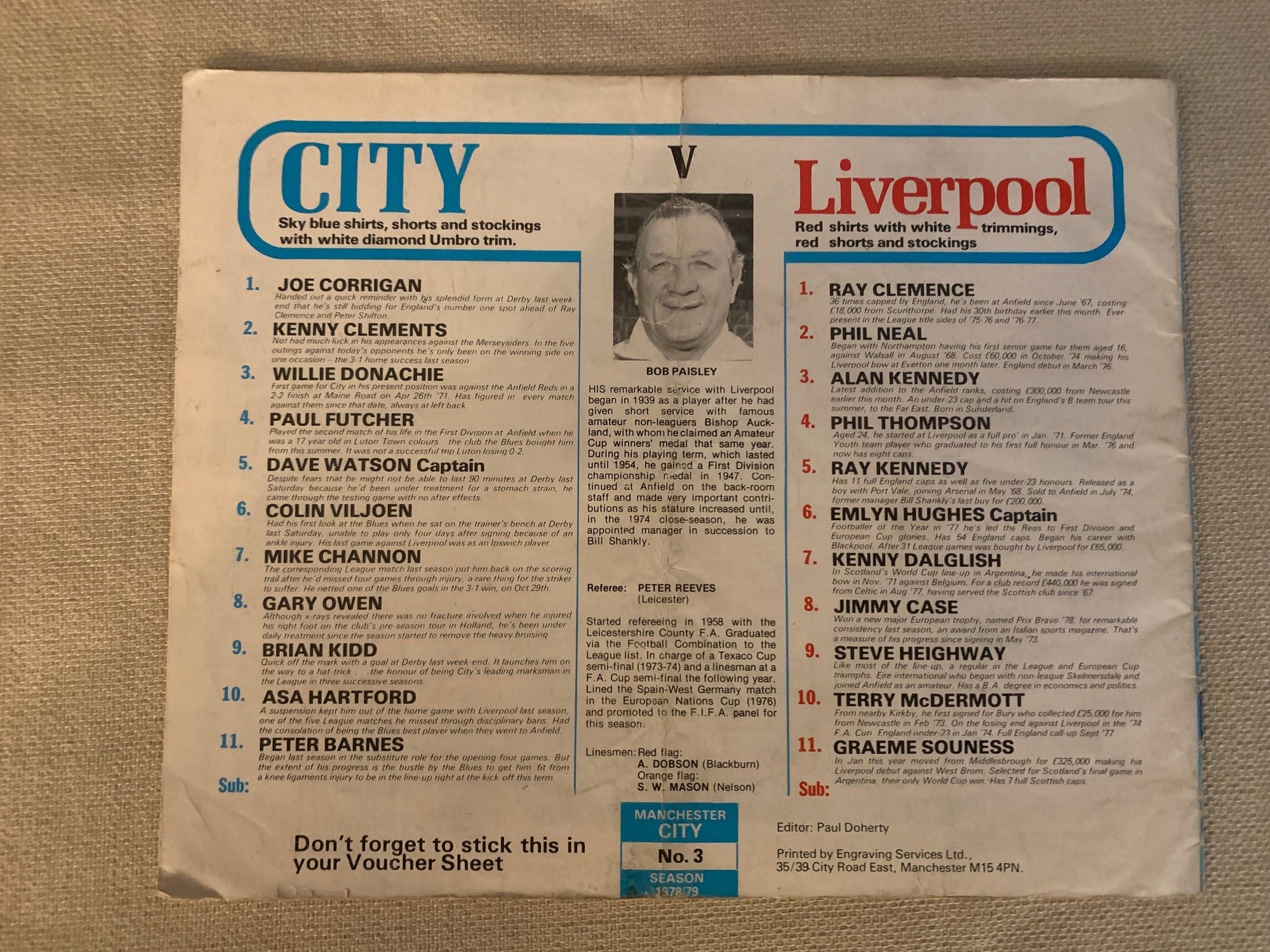 1978-26.08 - MANCHESTER CITY VS LIVERPOOL