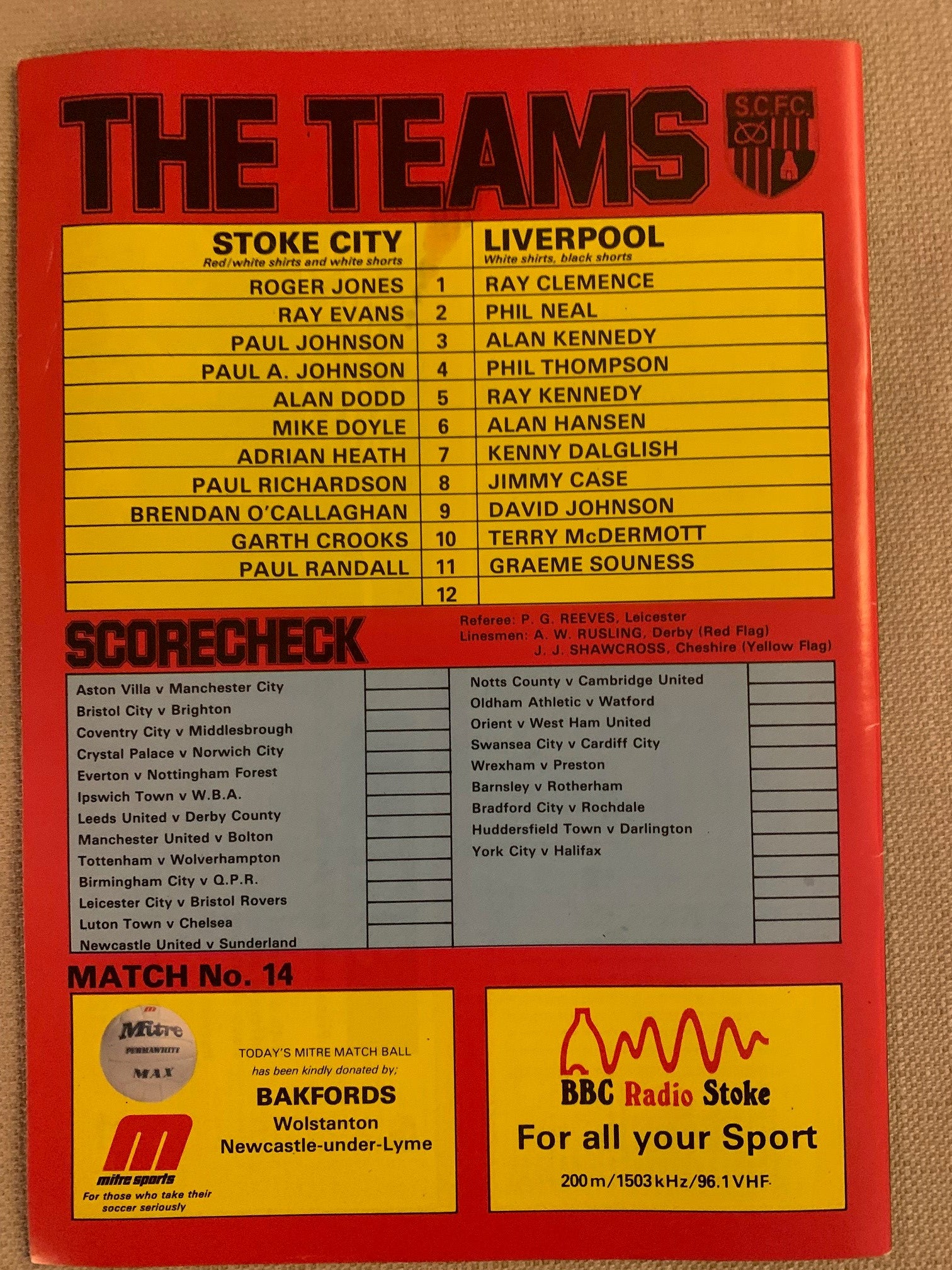 1980-01.01 - STOKE CITY VS LIVERPOOL