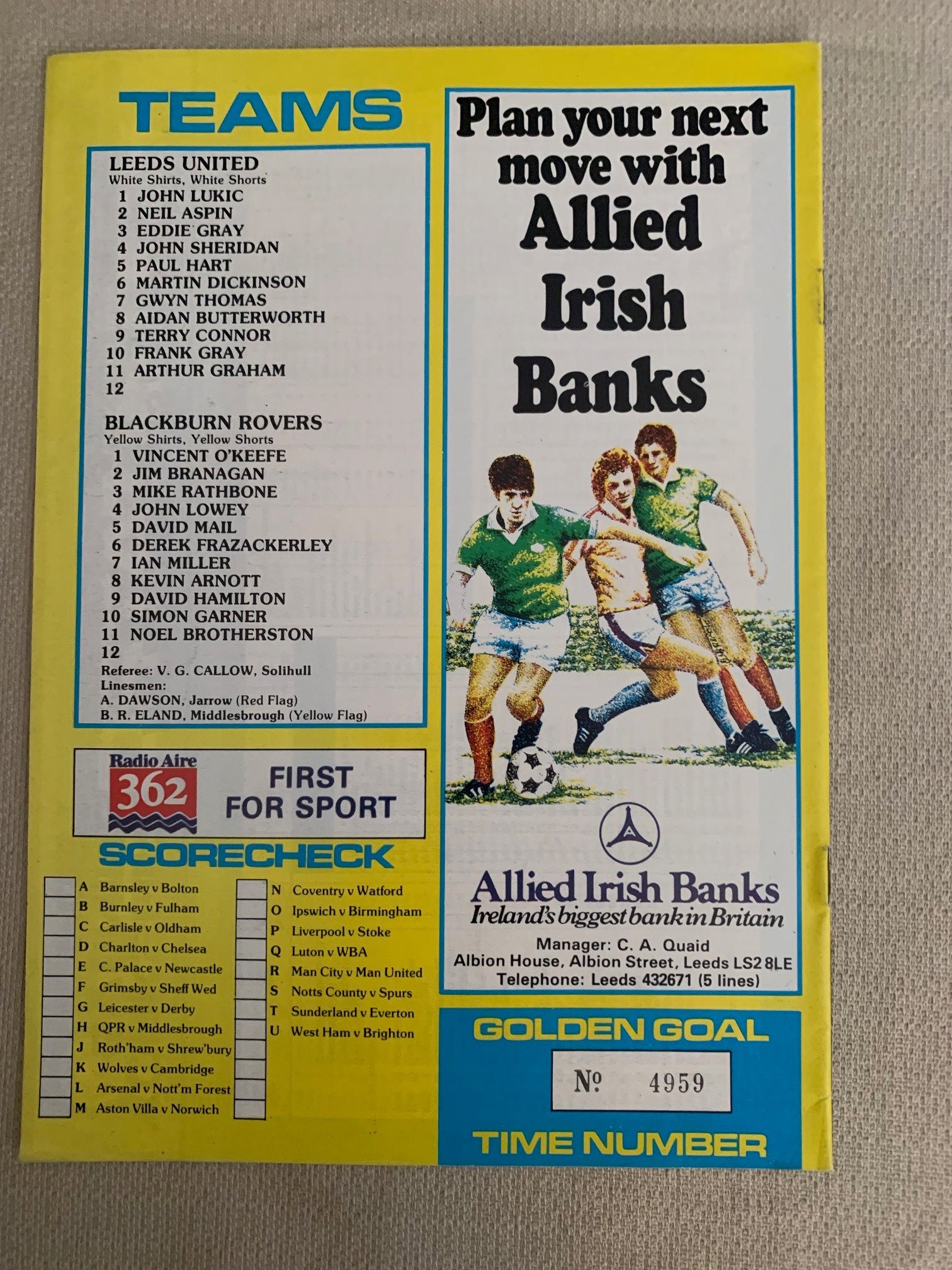 1983-05.03 -  LEEDS UNITED VS BLACKBURN ROVERS