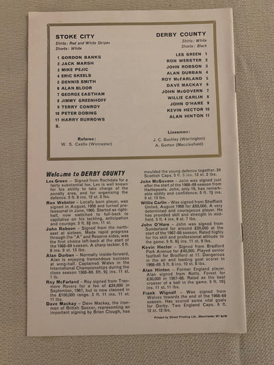 1968-26.12 - STOKE CITY VS DERBY COUNTY