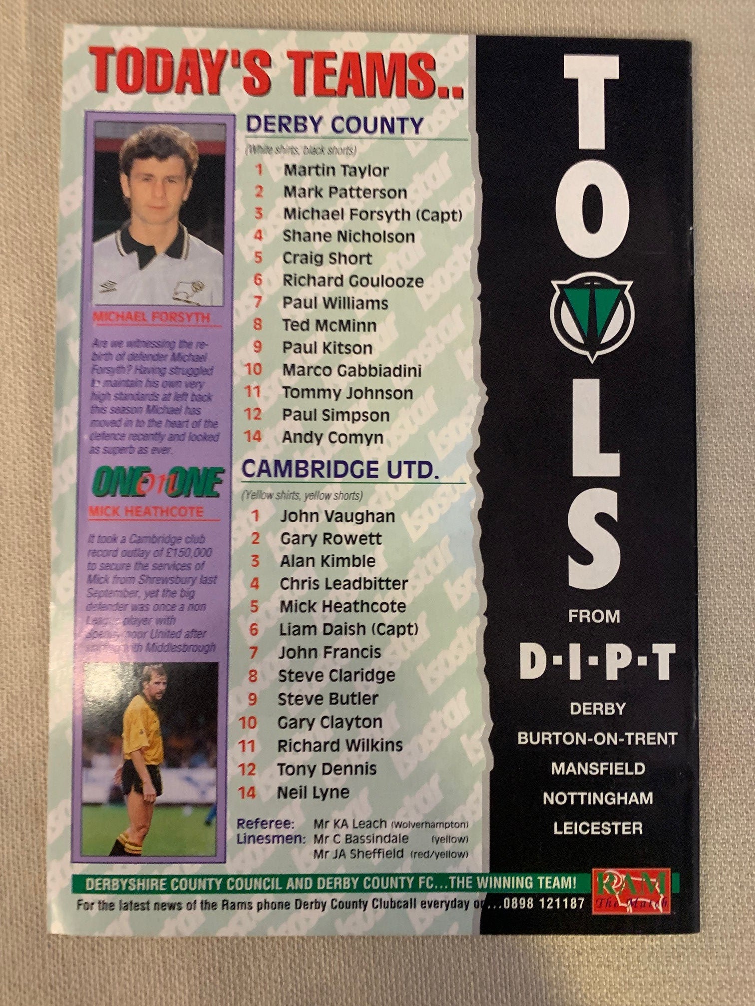 1993-03.03 - DERBY COUNTY VS CAMBRIDGE