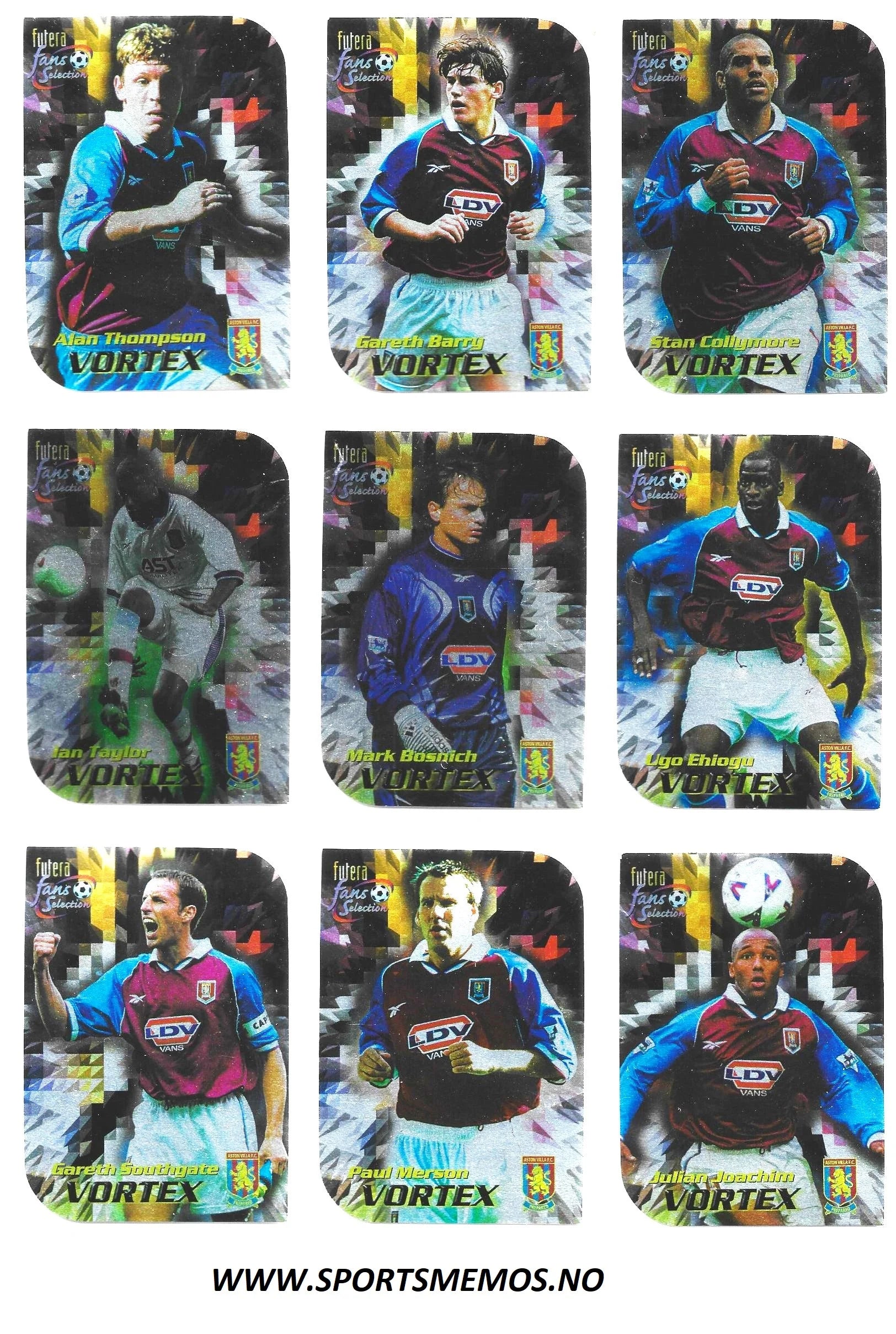 ASTON VILLA - LOT - FUTERA FANS SELECTION 1999 - VORTEX OG CHROME