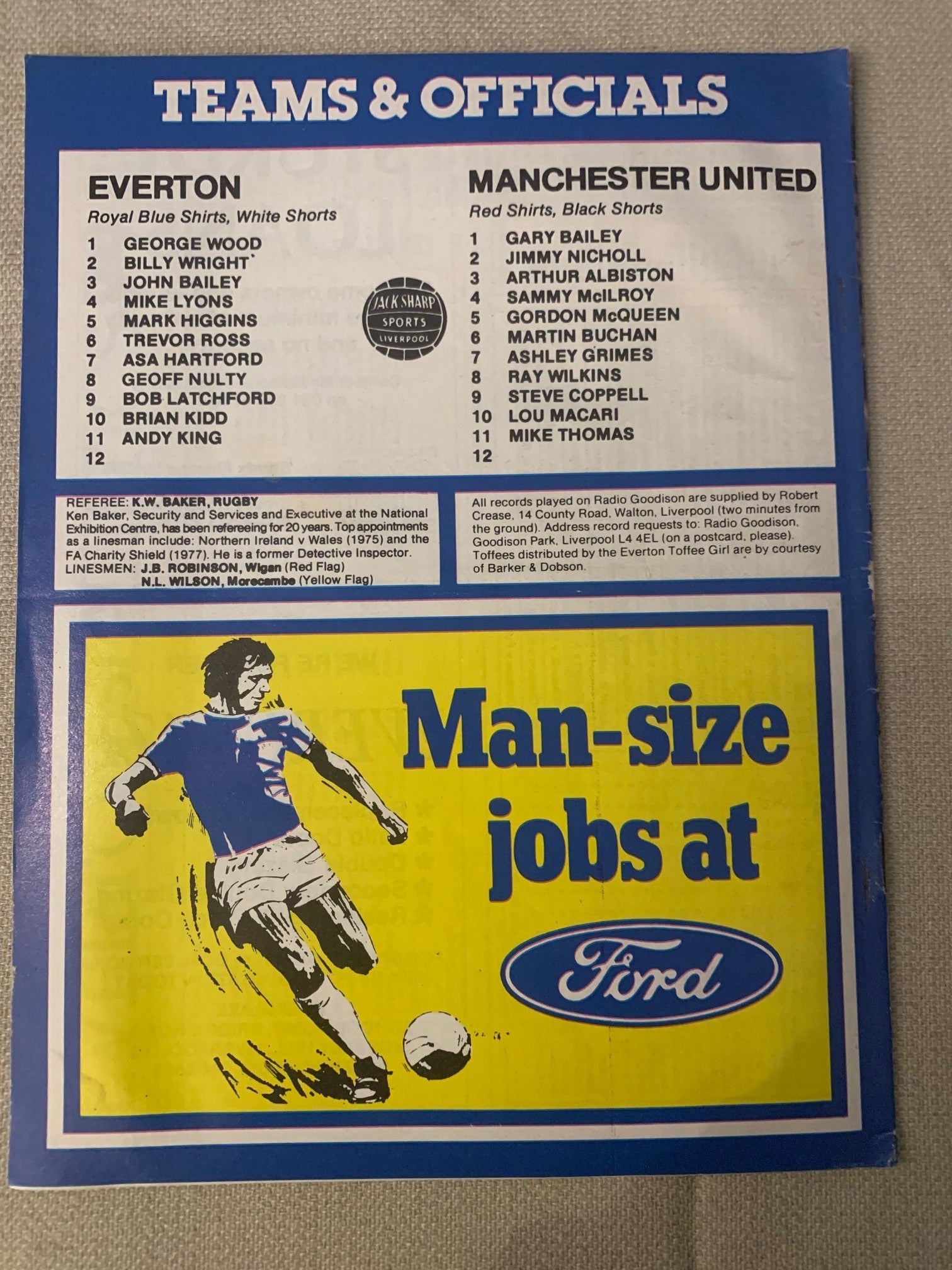 1979 - 27.10 - EVERTON VS MANCHESTER UNITED