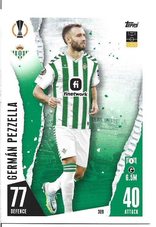309.  Germán Pezzella  - Real Betis Balompié
