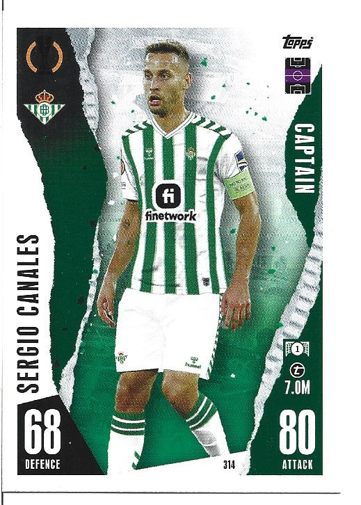 314.  Sergio Canales  - Real Betis Balompié - CAPTAIN