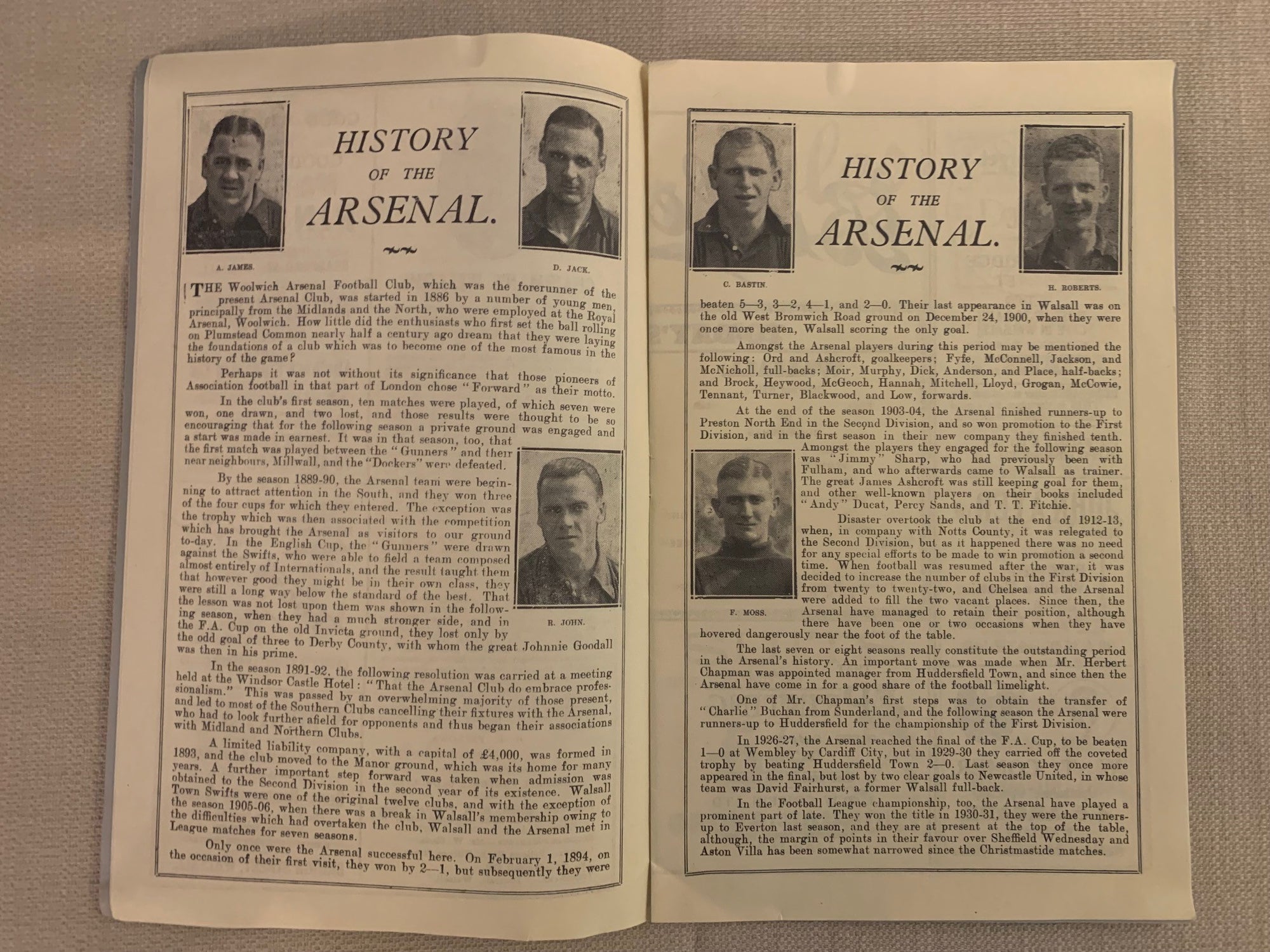ARSENAL - 1933-14.01 - WALSALL VS ARSENAL