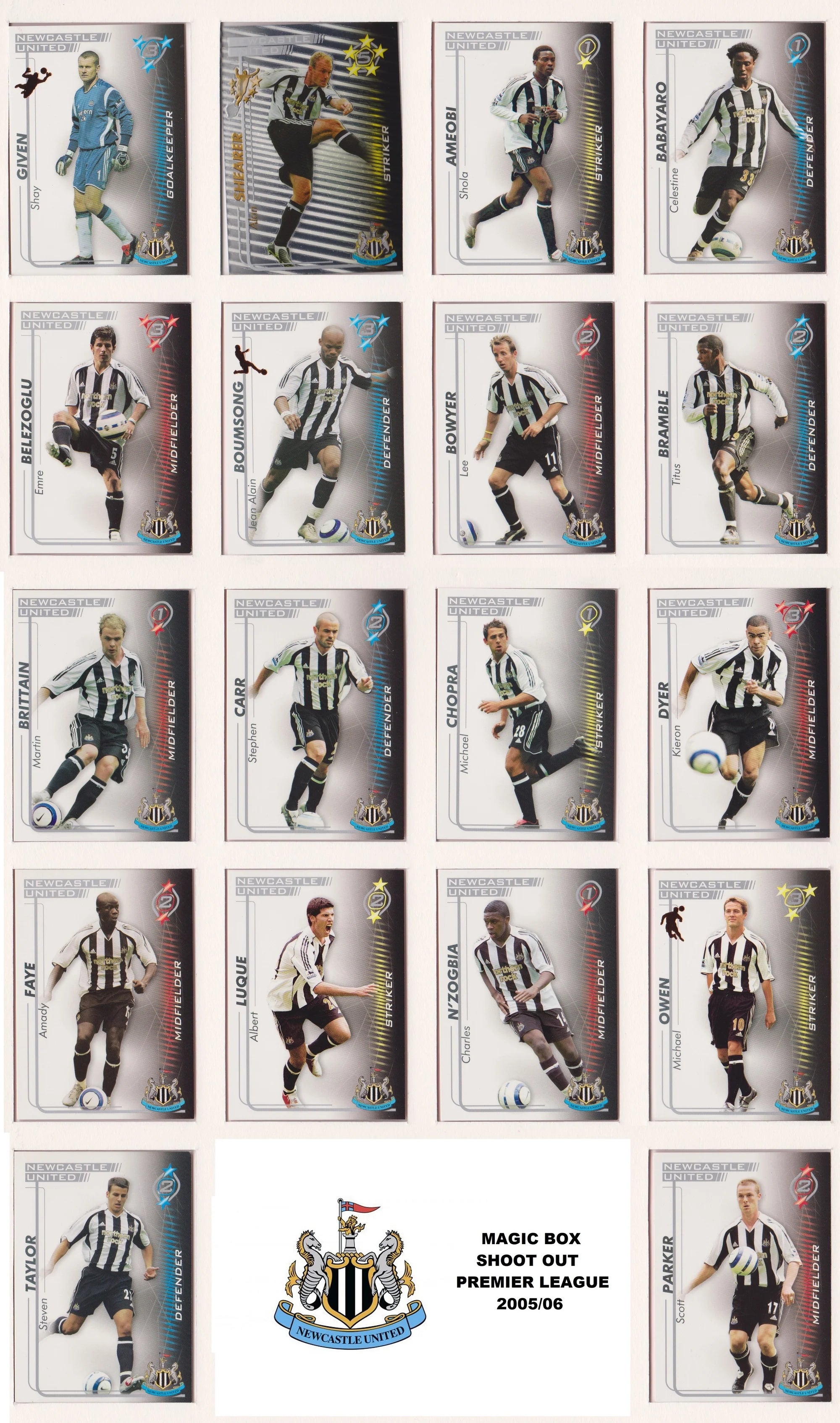 NEWCASTLE UNITED - LOT - SHOOT OUT - 4