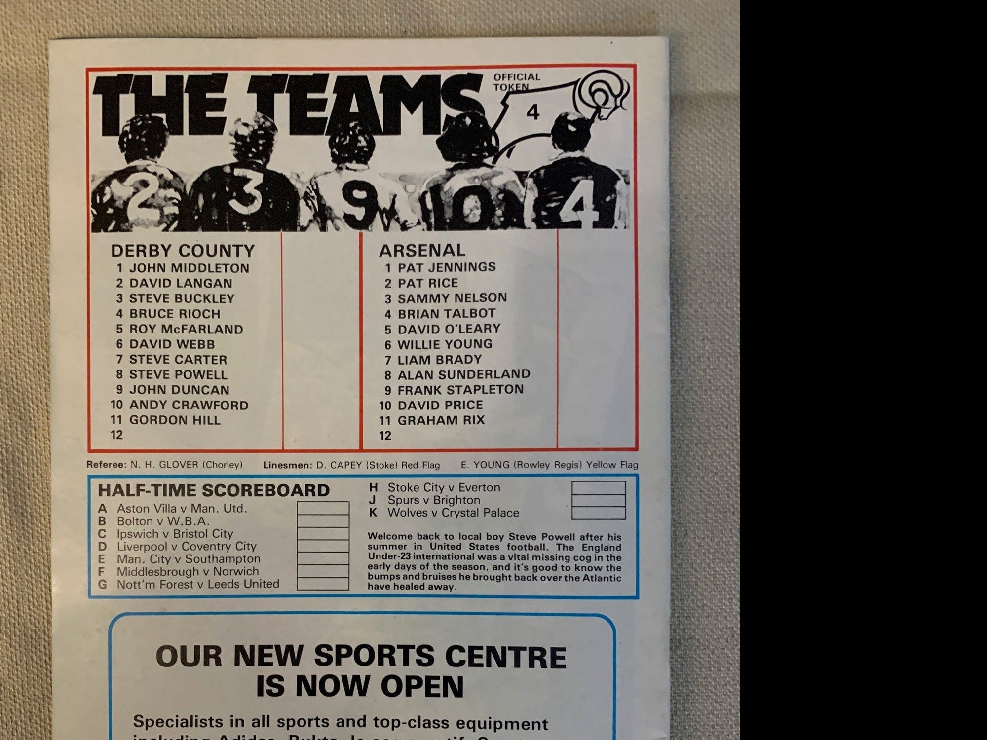 1979-08.09 -  DERBY COUNTY VS ARSENAL