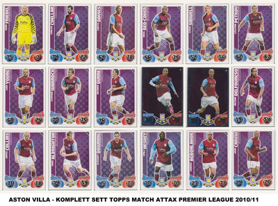 ASTON VILLA - LOT - MATCH ATTAX - 8 LAGSETT