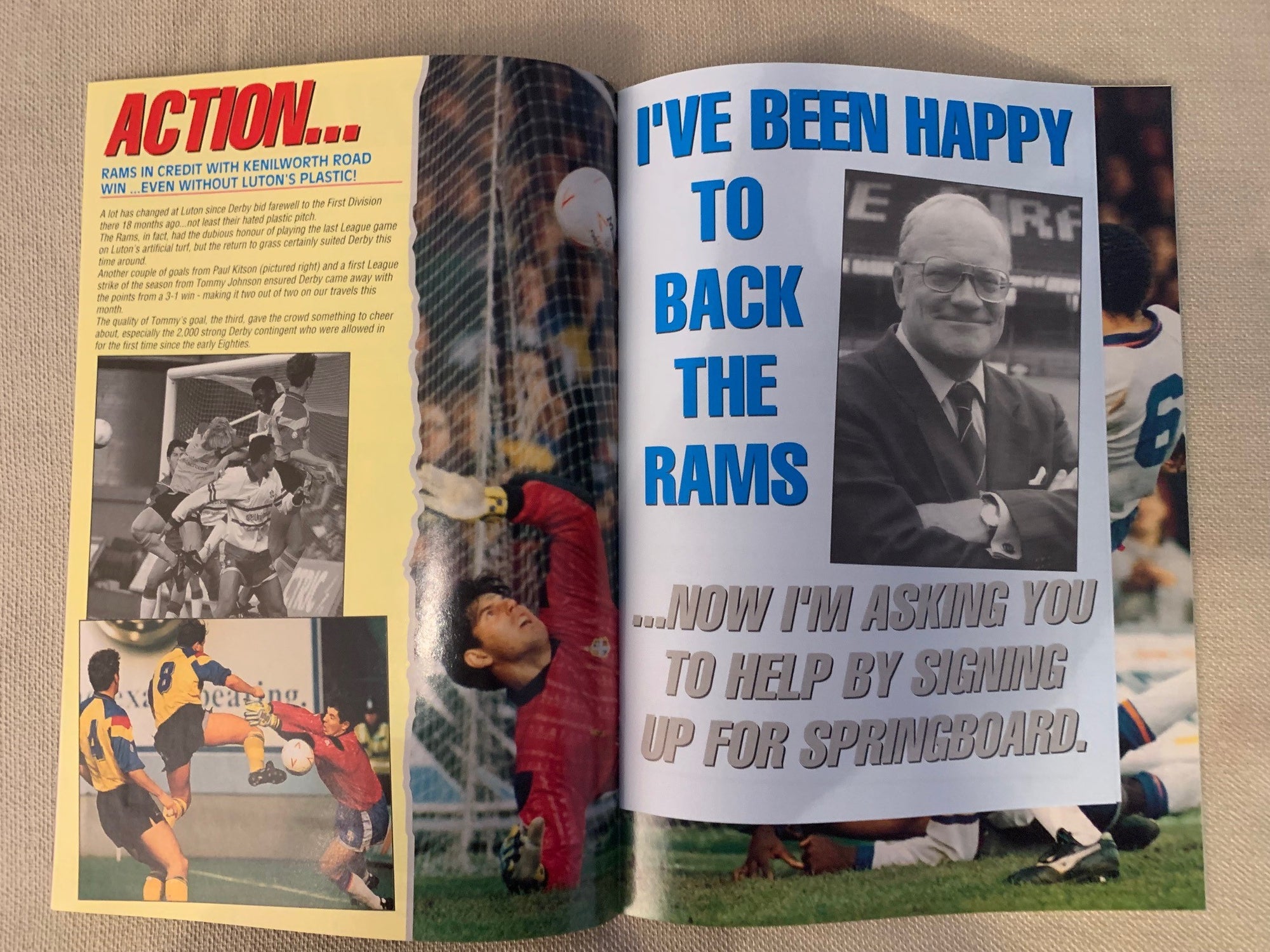 1992-28.10 - DERBY COUNTY VS ARSENAL