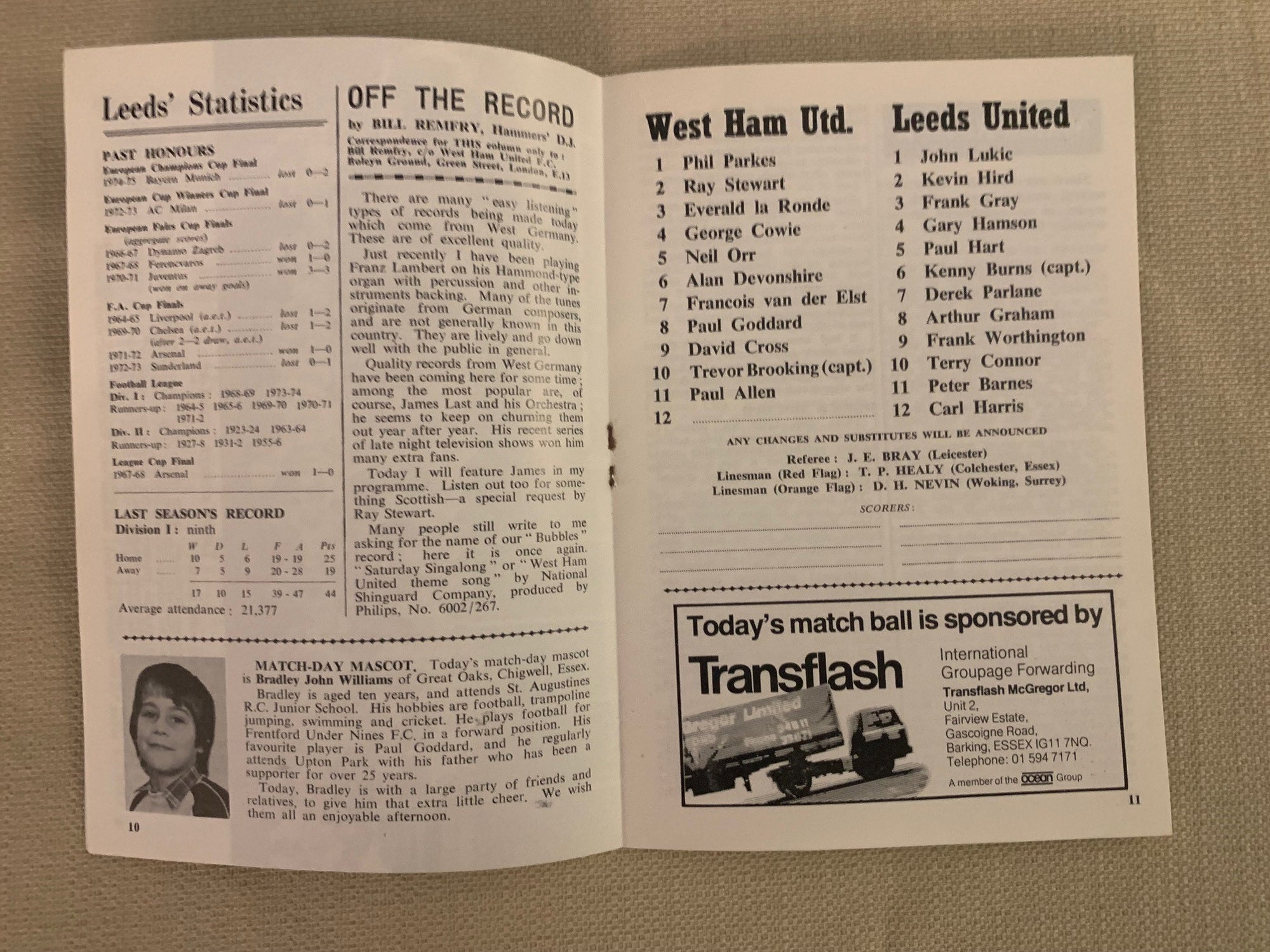 1982.24.04 - WEST HAM UNITED - LEEDS UNITED