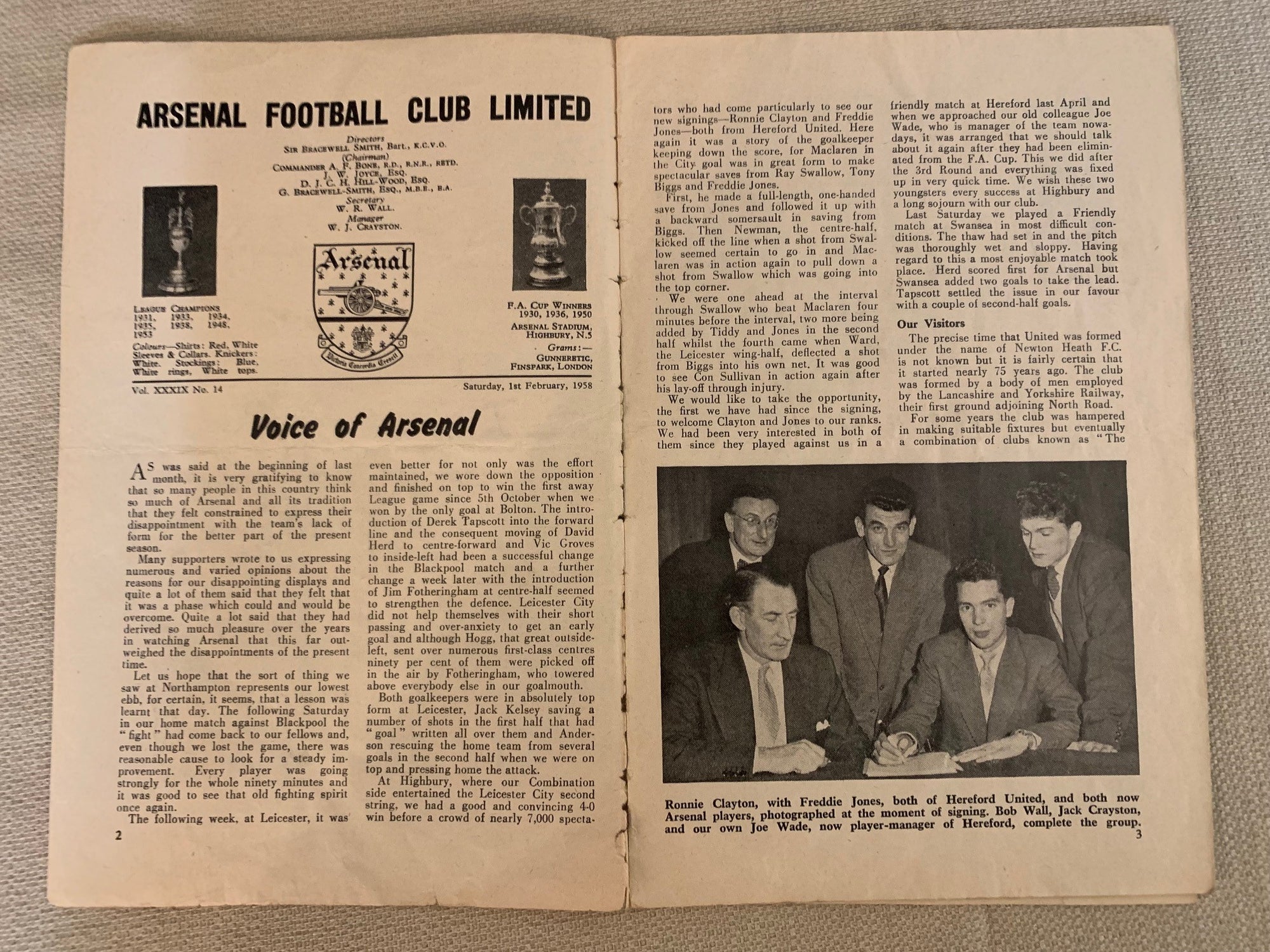 1957/58 - 01.02 - ARSENAL VS MANCHESTER UNITED