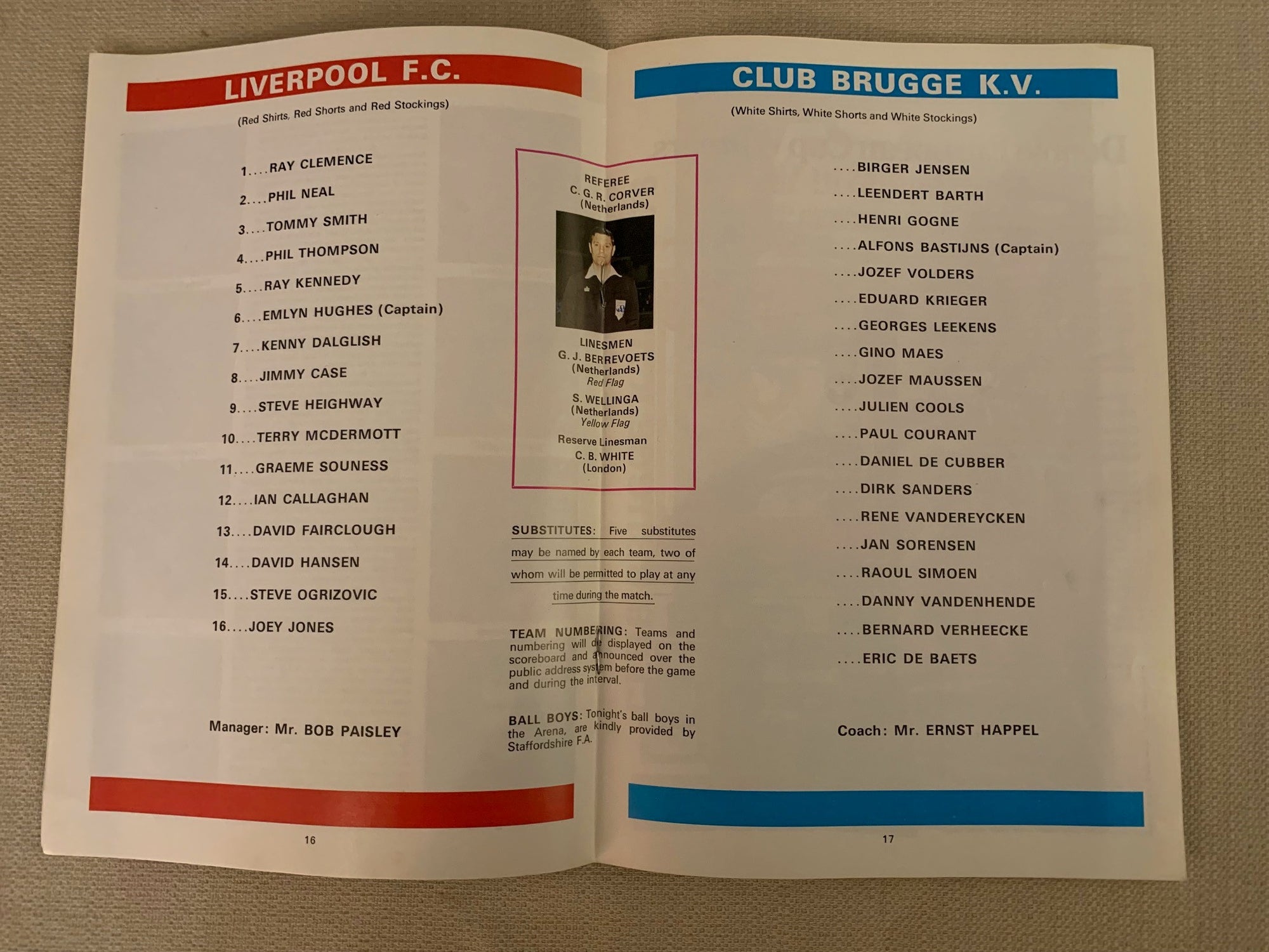 LIVERPOOL - 1978-10.05 - CLUB BRUGGE VS - LIVERPOOL - UEFA-CUP FINAL