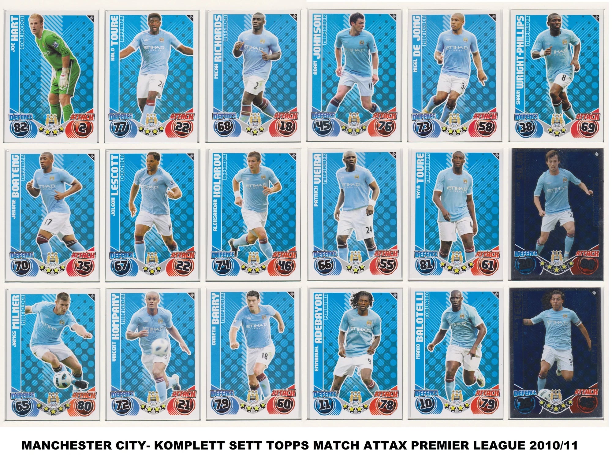 MANCHESTER CITY - "SUPERLOT" - MATCH ATTAX - 9 LAGSETT