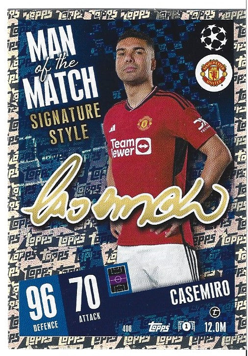 408. CASEMIRO - MANCHESTER UNITED - MAN OF THE MATCH SIGNATURE STYLE