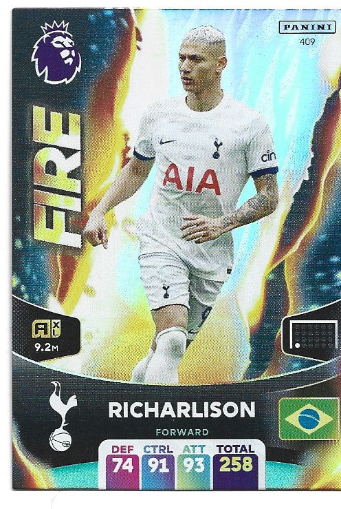 409.  Richarlison  - Tottenham Hotspur - FIRE