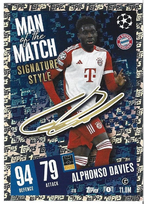 416. ALPHONSO DAVIES - BAYERN MUNCHEN - MAN OF THE MATCH SIGNATURE STYLE