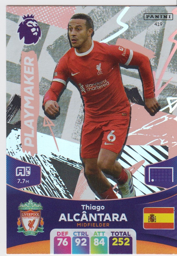 419.  Thiago Alcântara - Liverpool - PLAYMAKER