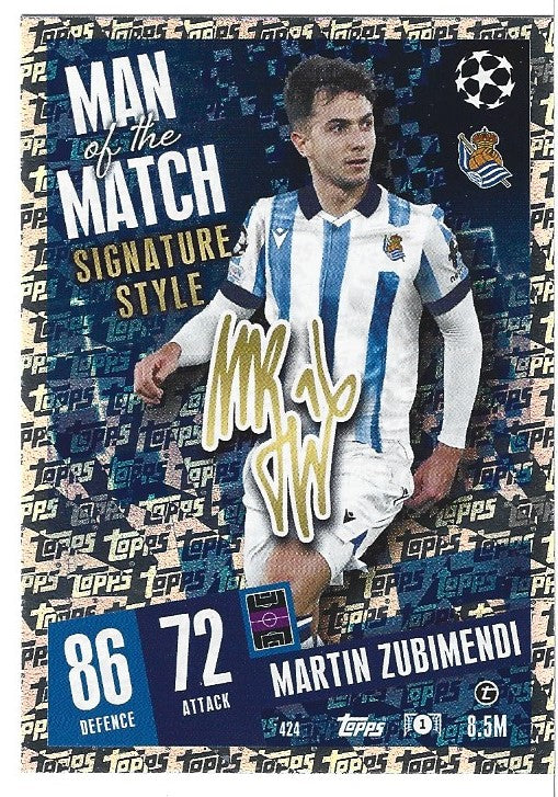 424. MARTIN ZUBIMENDI - REAL SOCIEDAD - MAN OF THE MATCH SIGNATURE STYLE