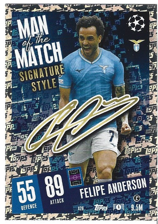426. FELIPE ANDERSON - SS LAZIO - MAN OF THE MATCH SIGNATURE STYLE