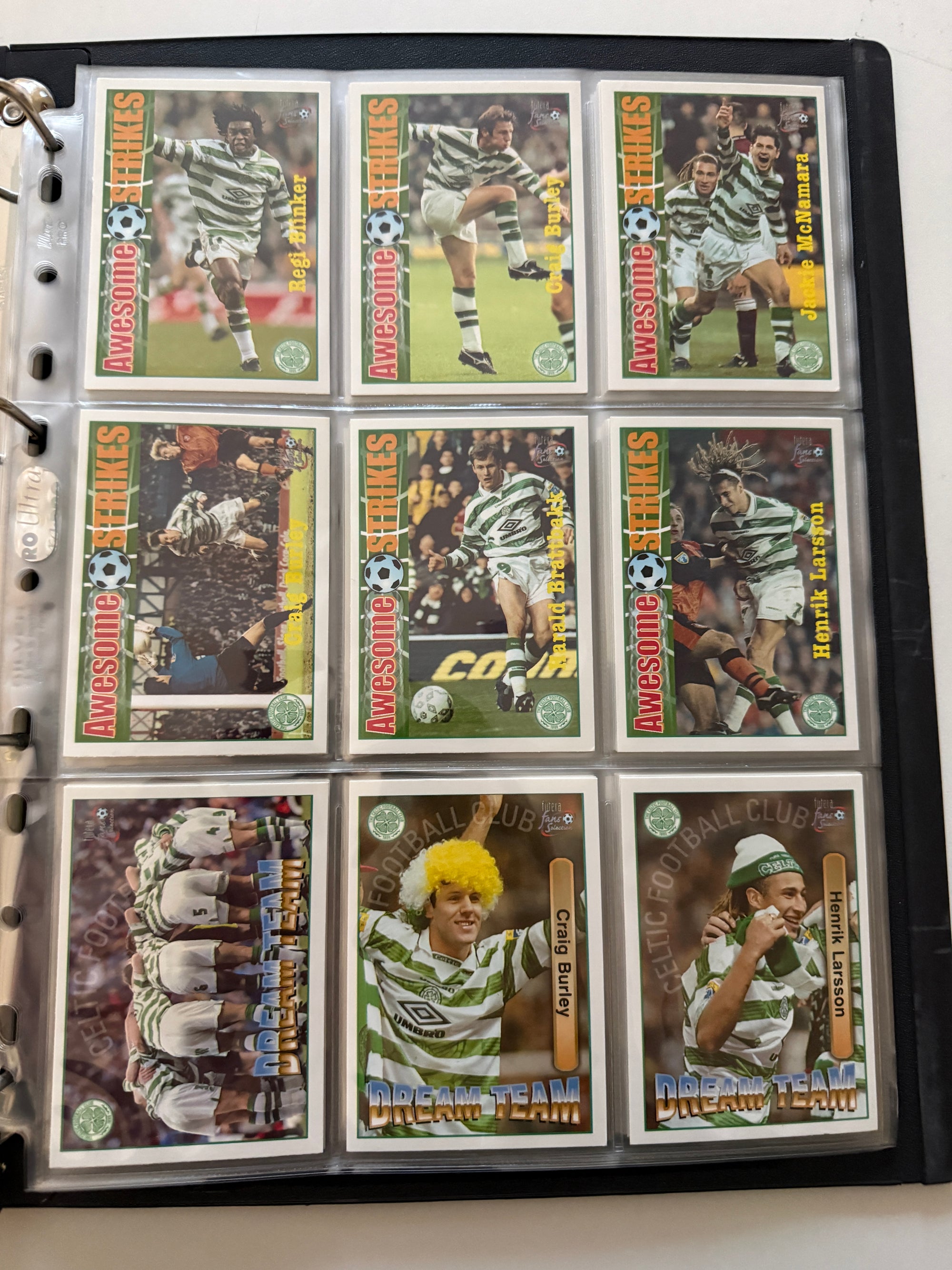 000. CELTIC - FUTERA FANS SELECTION 1999 - KOMPLETT SETT + 18 CUTTING EDGE EMBOSED