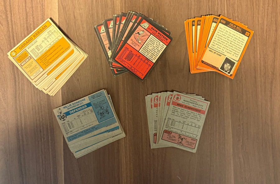 MANCHESTER CITY - "VINTAGE-LOT" - TOPPS & A&BC - 5 ÅRGANGER