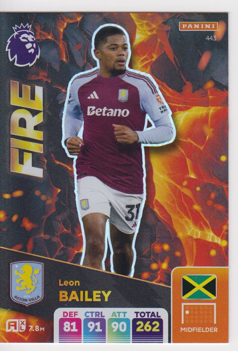 443. LEON BAILEY - ASTON VILLA - FIRE