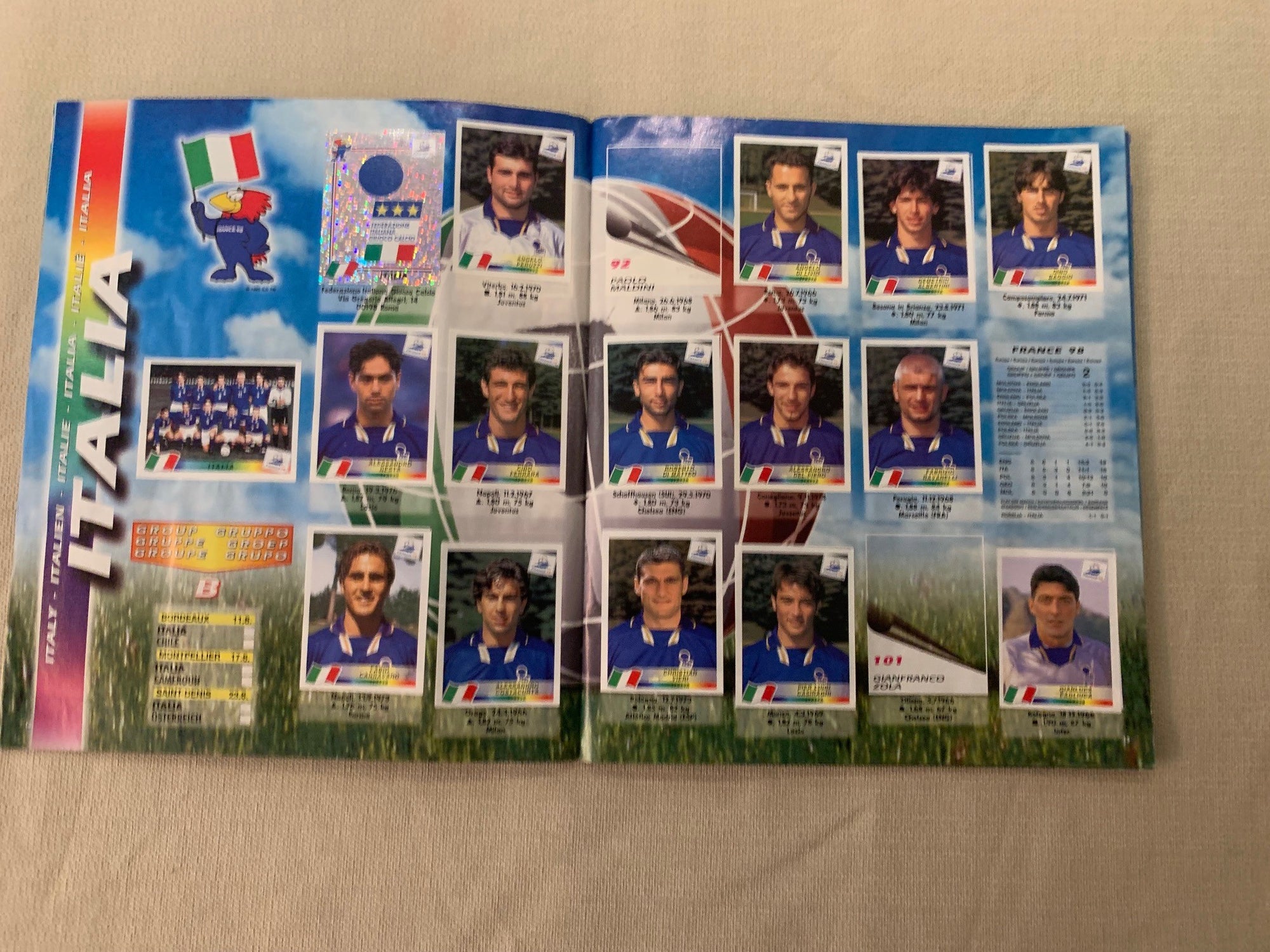 PANINI WORLD CUP FRANCE 1998 - STICKERS ALBUM