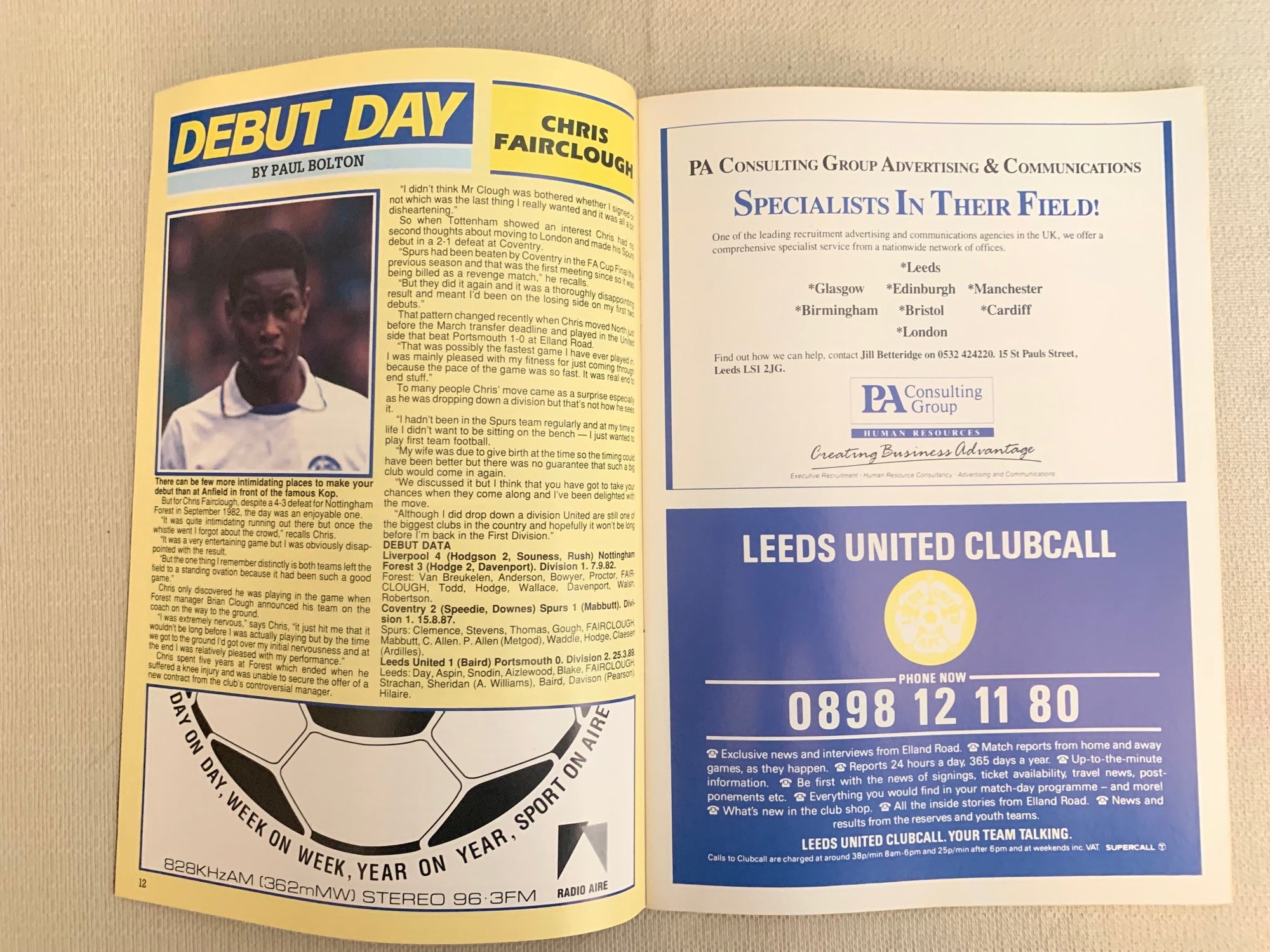 1989-01.05 - LEEDS UNITED VS WALSALL