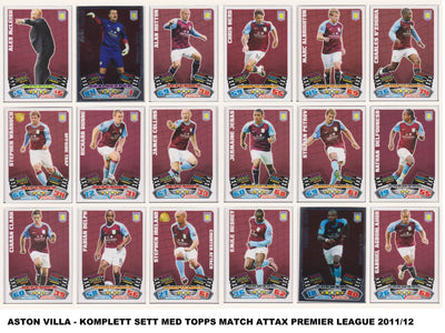 ASTON VILLA - LOT - MATCH ATTAX - 8 LAGSETT