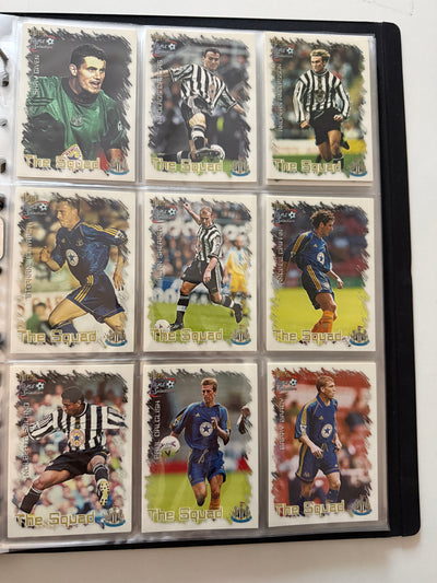 000. NEWCASTLE UNITED - FUTERA FANS SELECTION 1999 - KOMPLETT SETT + 9 CUTTING EDGE EMBOSED