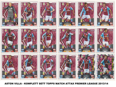 ASTON VILLA - LOT - MATCH ATTAX - 8 LAGSETT