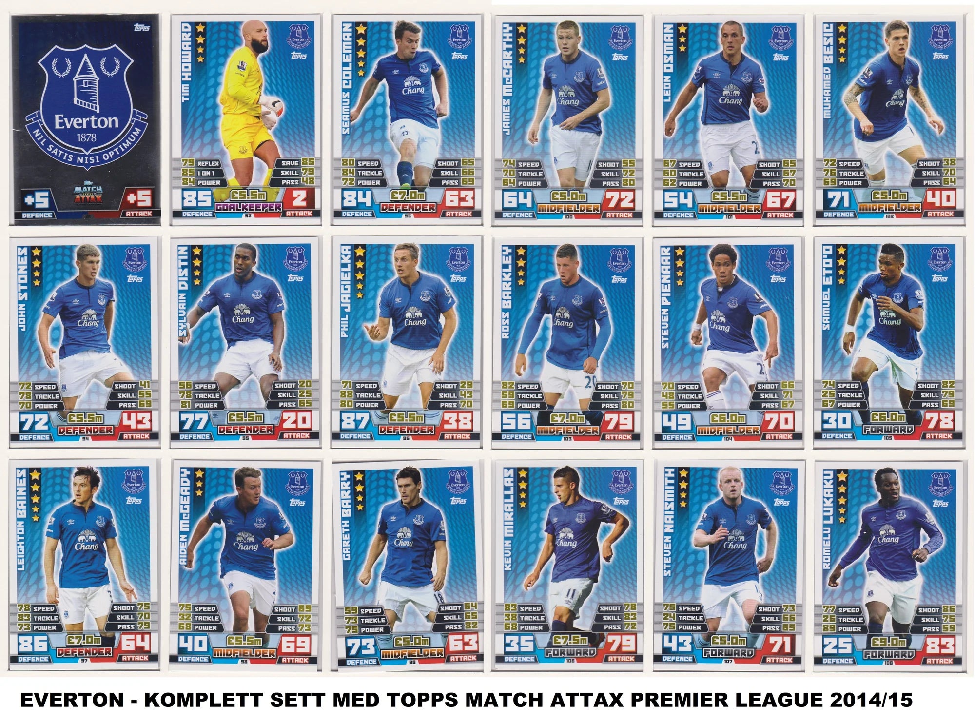 EVERTON - "SUPERLOT" - MATCH ATTAX - 11 LAGSETT