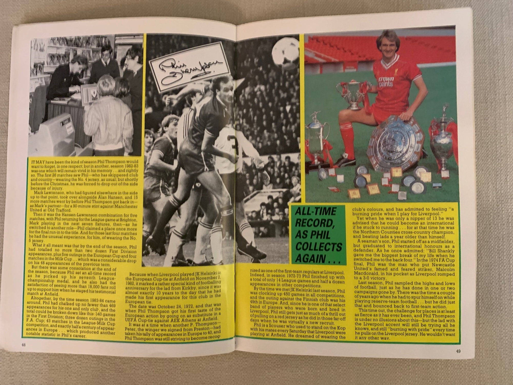 LIVERPOOL - 1983/84 - LIVERPOOL OFFICIAL YEARBOOK SEASON 1983/84