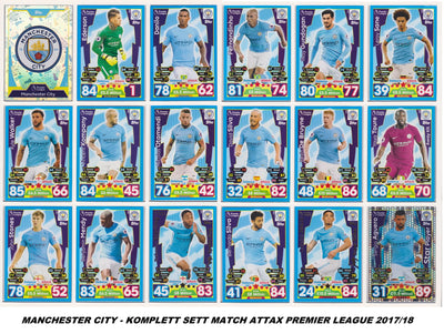 MANCHESTER CITY - "SUPERLOT" - MATCH ATTAX - 9 LAGSETT