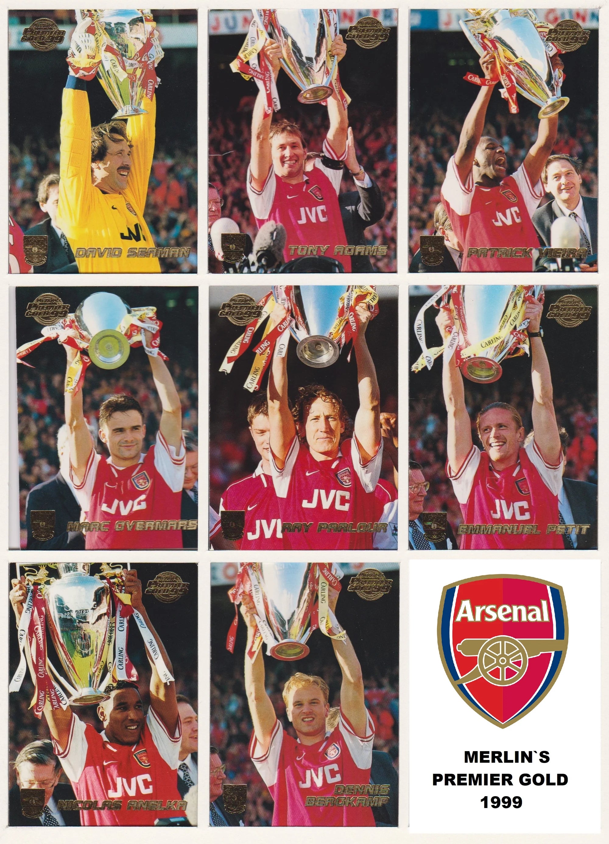 ARSENAL - LAGSETT LOT - PREMIER GOLD - 5 ÅRGANGER