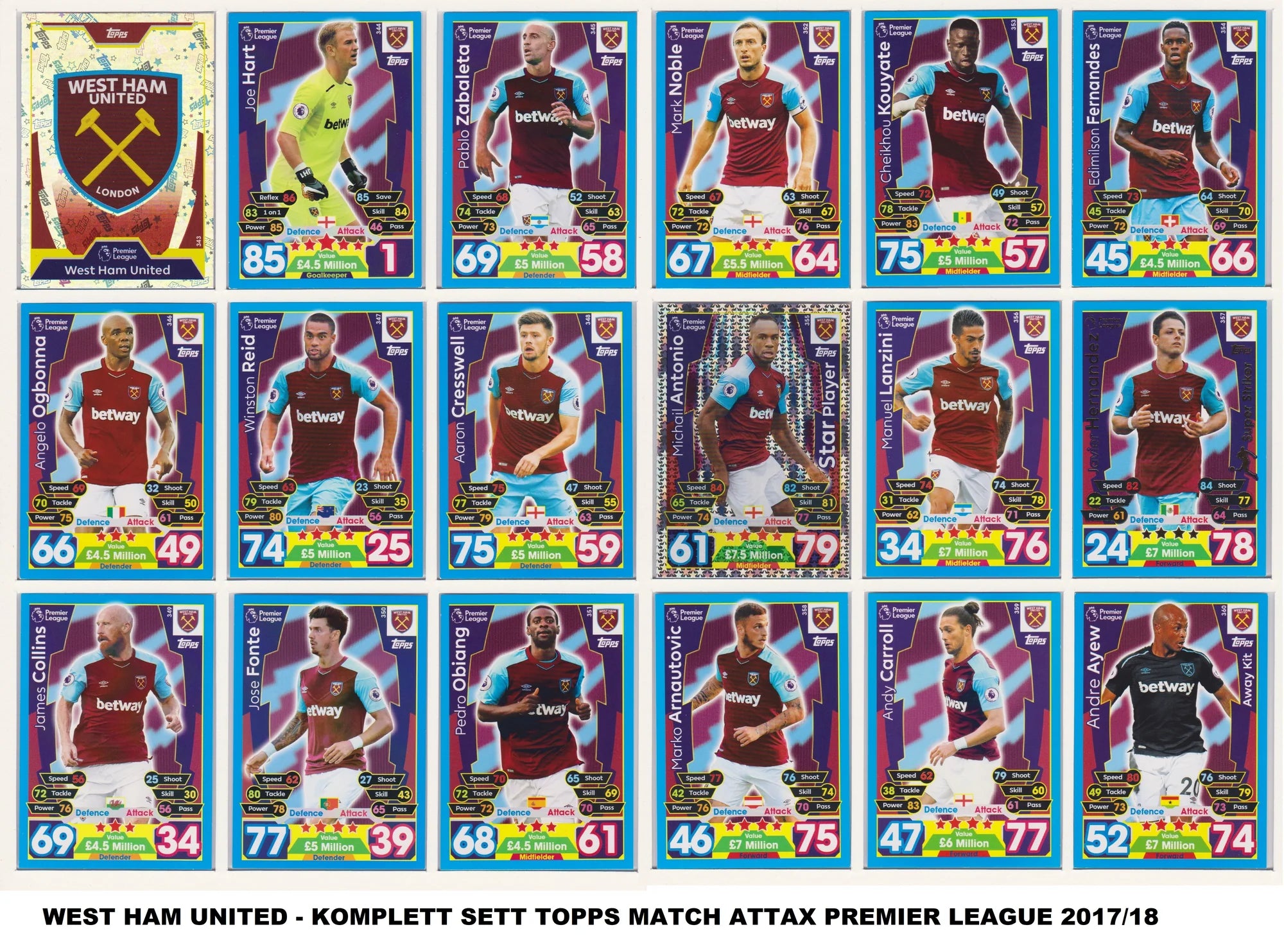 WEST HAM UNITED - "SUPERLOT" - MATCH ATTAX - 11 LAGSETT