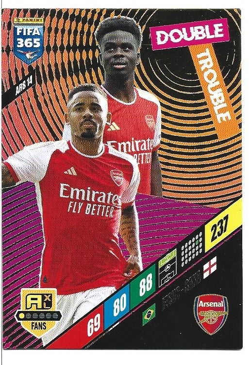 059.  ARS 14.  Bukayo Saka & Gabriel Jesus - Arsenal  -  Double Trouble