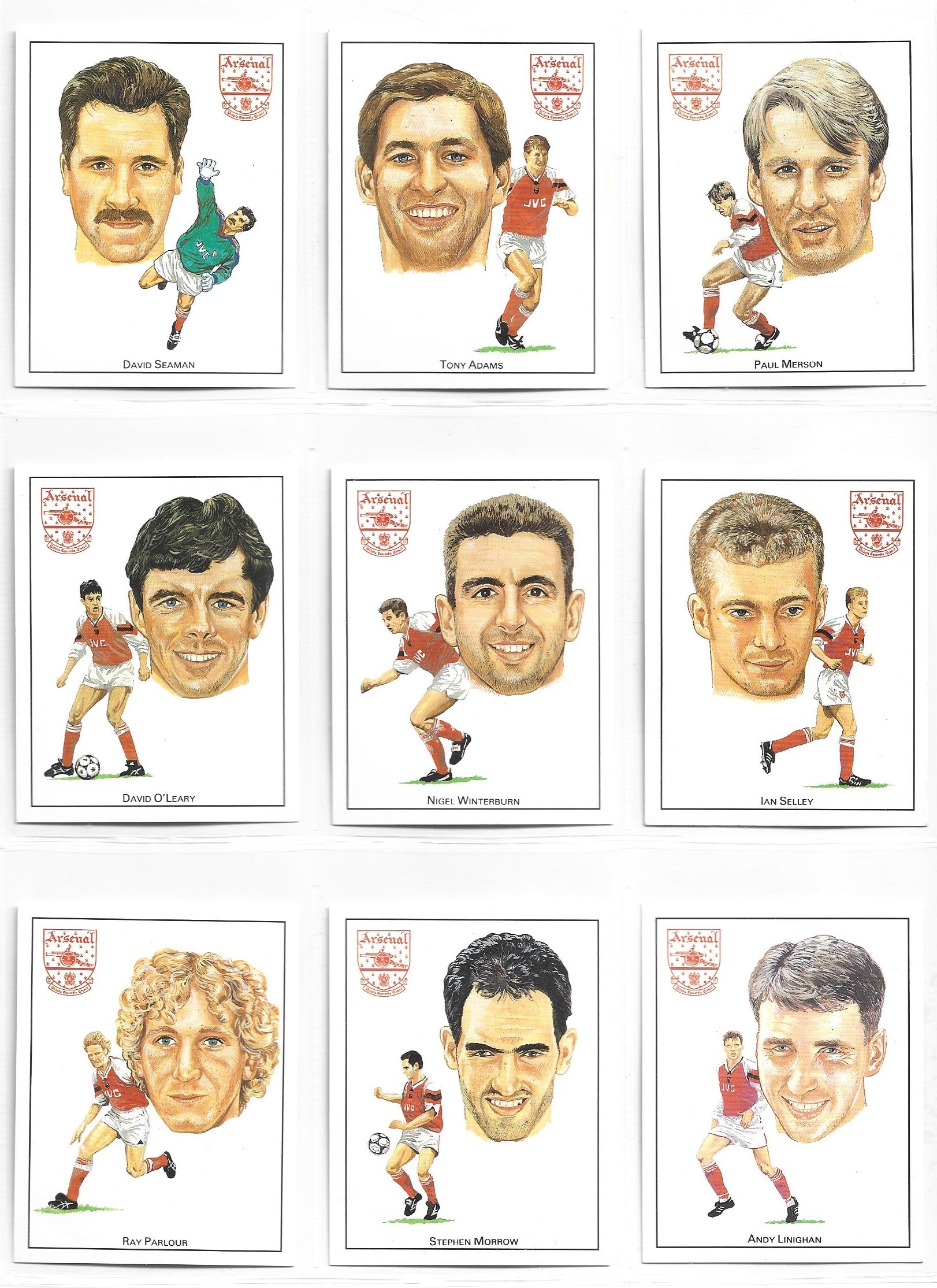 ARSENAL - CUP WINNERS 1992/1993 - KOMPLETT SETT