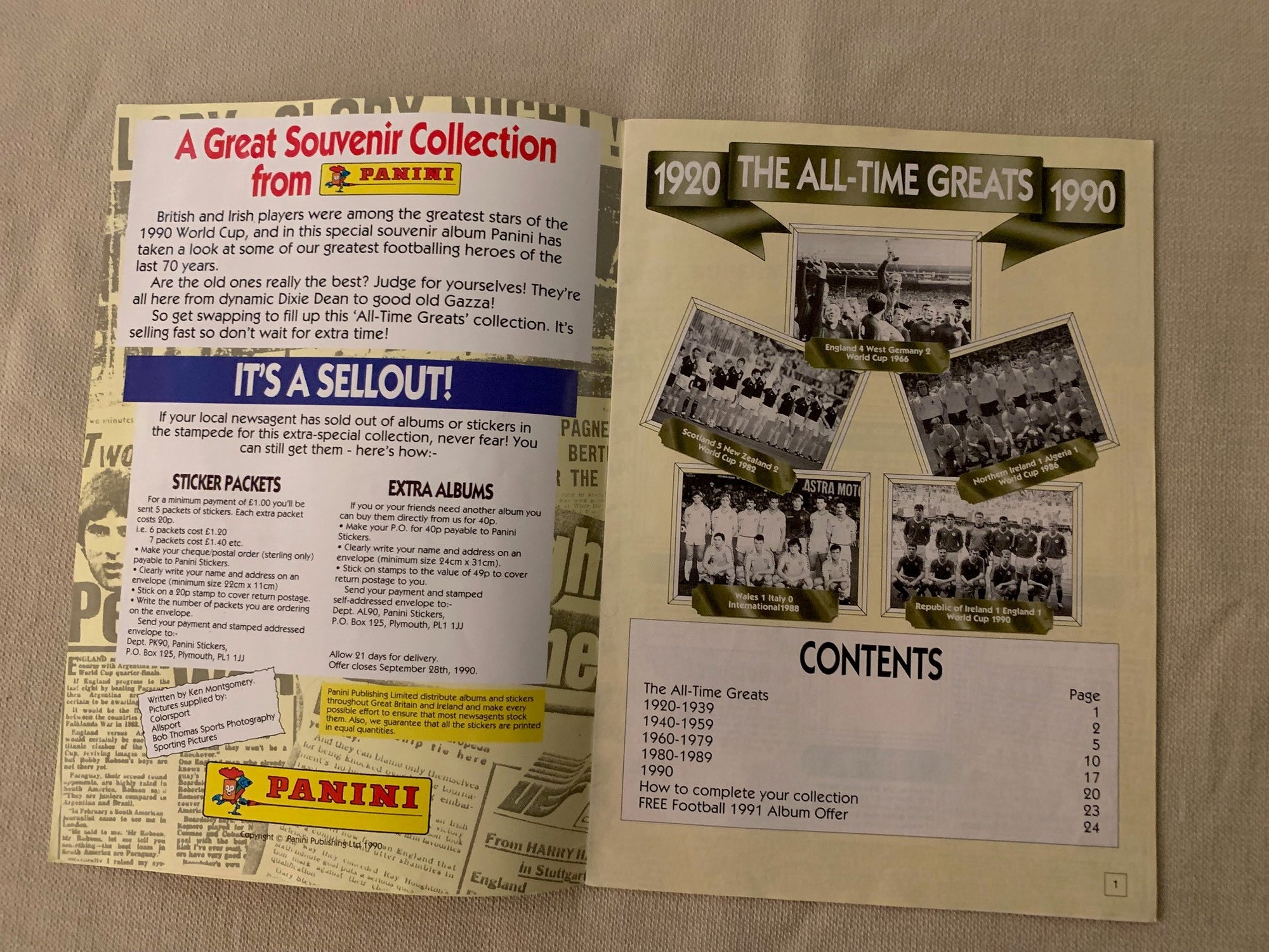 PANINI - THE ALL TIME GREATS 1920 - 1990