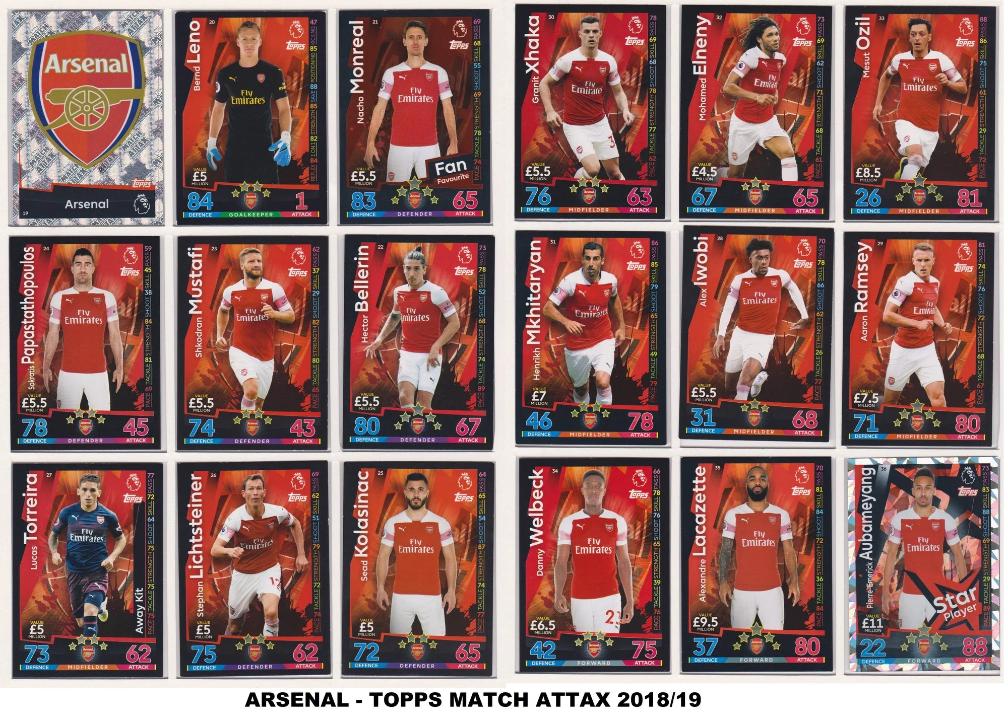 ARSENAL - LAGSETT "SUPERLOT" - MATCH ATTAX - 11 LAGSETT