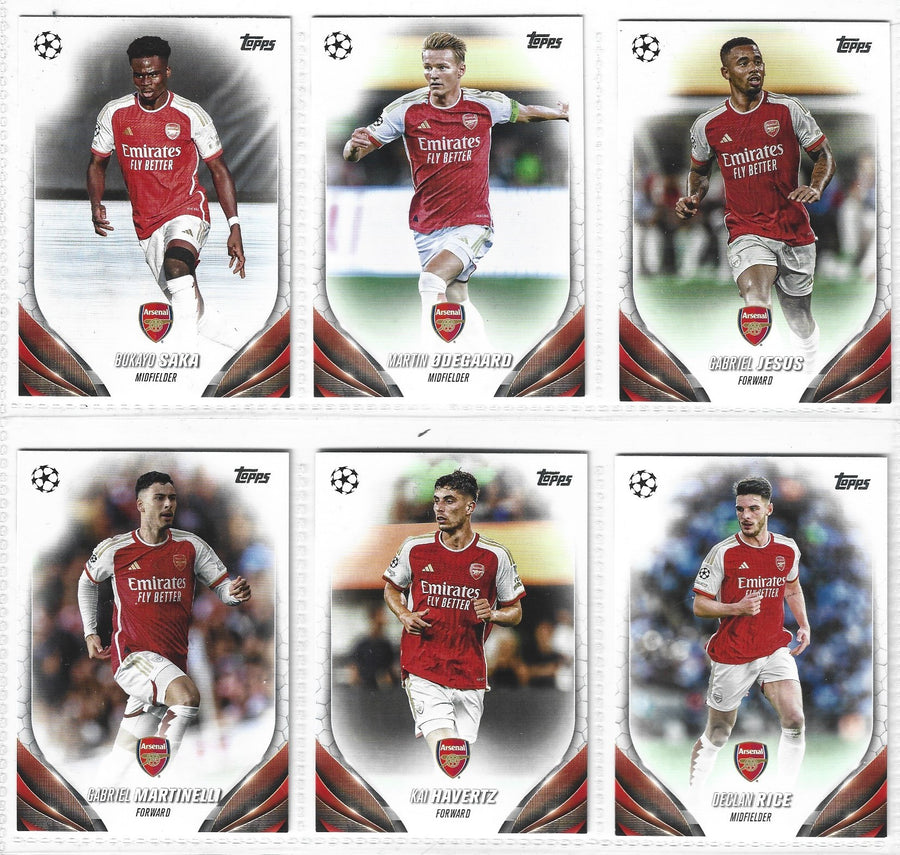ARSENAL - KOMPLETT LAGSETT TOPPS UEFA CLUB COMPETITIONS 2023/24