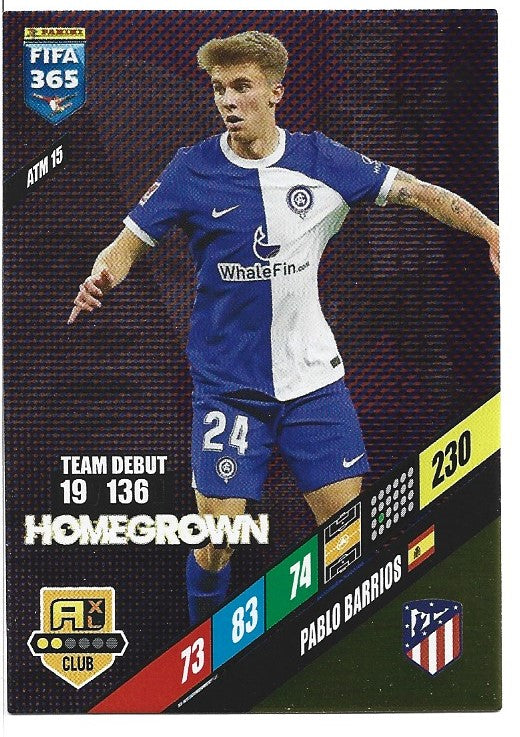 150.  ATM 15.  Pablo Barrios - Atlético de Madrid -  Homegrown