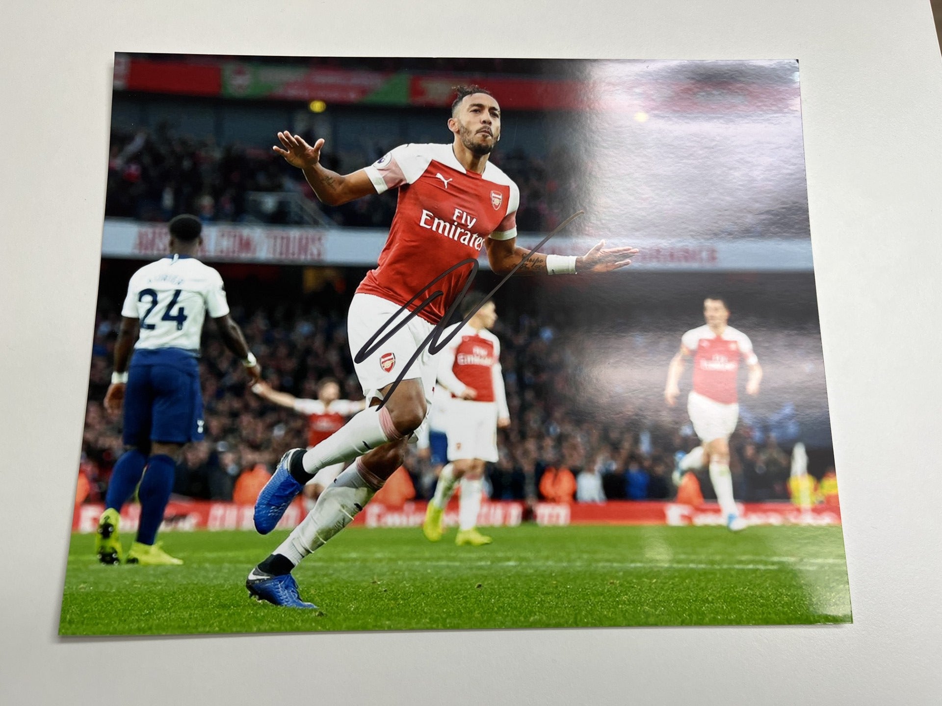 ARSENAL - PIERRE EMERICK AUBAMEYANG - BILDE UTEN EKTEHETSBEVIS/COA
