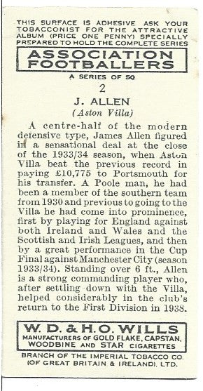 2. J.ALLEN - ASTON VILLA