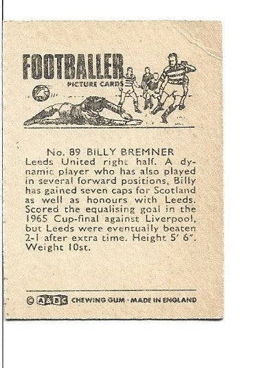NO 89. BILLY BREMNER - LEEDS UNITED